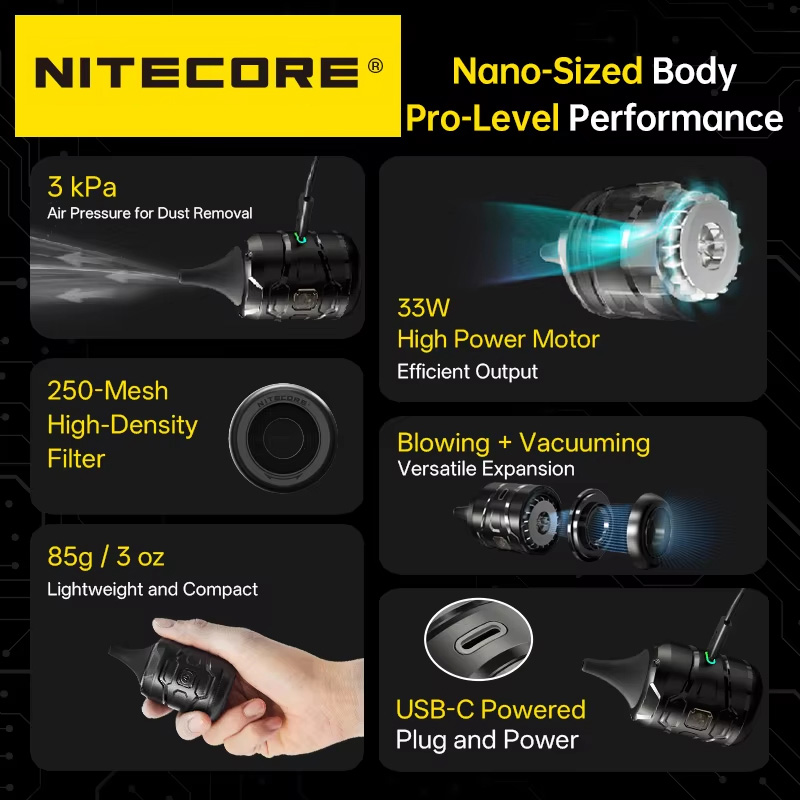 NITECORE BB nano Soffiatore El - Vacuum Chamber Small recensione e prezzo